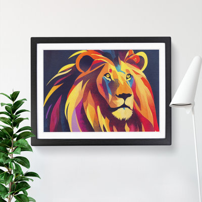 Lion Watercolour Vol.4 Abstract - Single Picture Frame Print