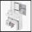 29.2" Small Size Left Drawer Desktop Vanity Table + Cushioned Stool, Large Sliding, Touch Control, Tri-Color Switching, Brightness Adjust LED Mirror, High Capacity Storage, Suitable For Small Space-646618734