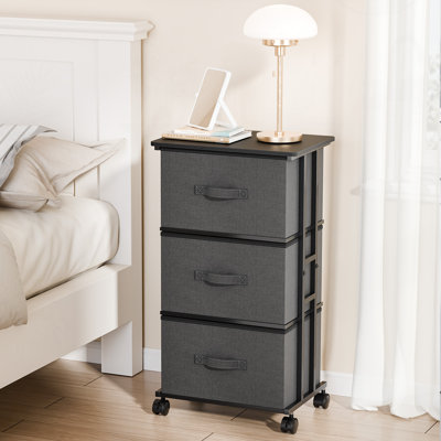 Commode avec 3 tiroirs, structure en métal pour le rangement dans les placards, armoire de rangement verticale pour chambre à coucher, garde-robe et bureau
