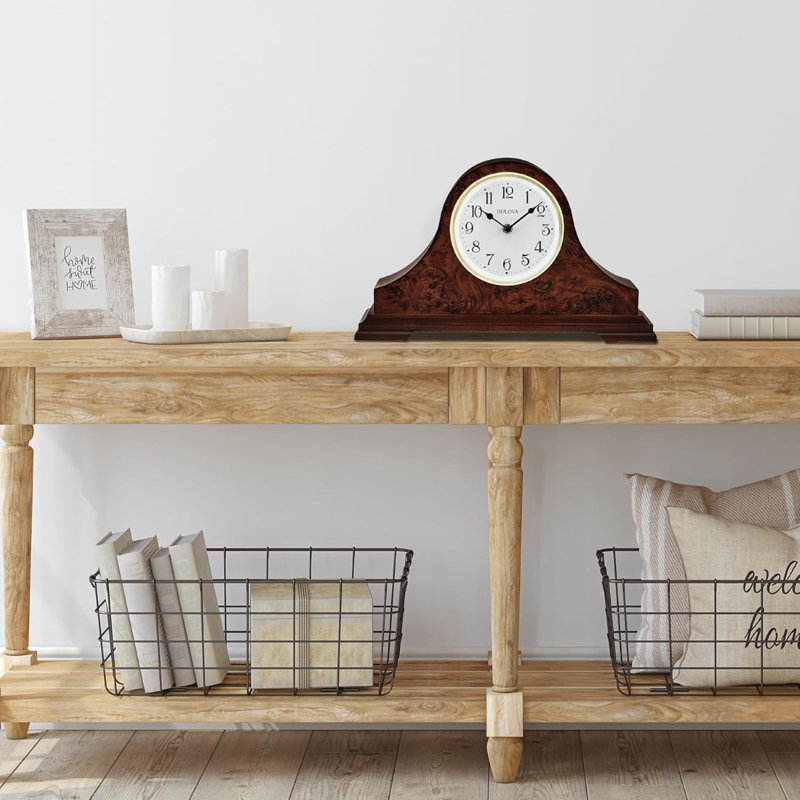 Horloge de cheminée Tambour Curl Burl