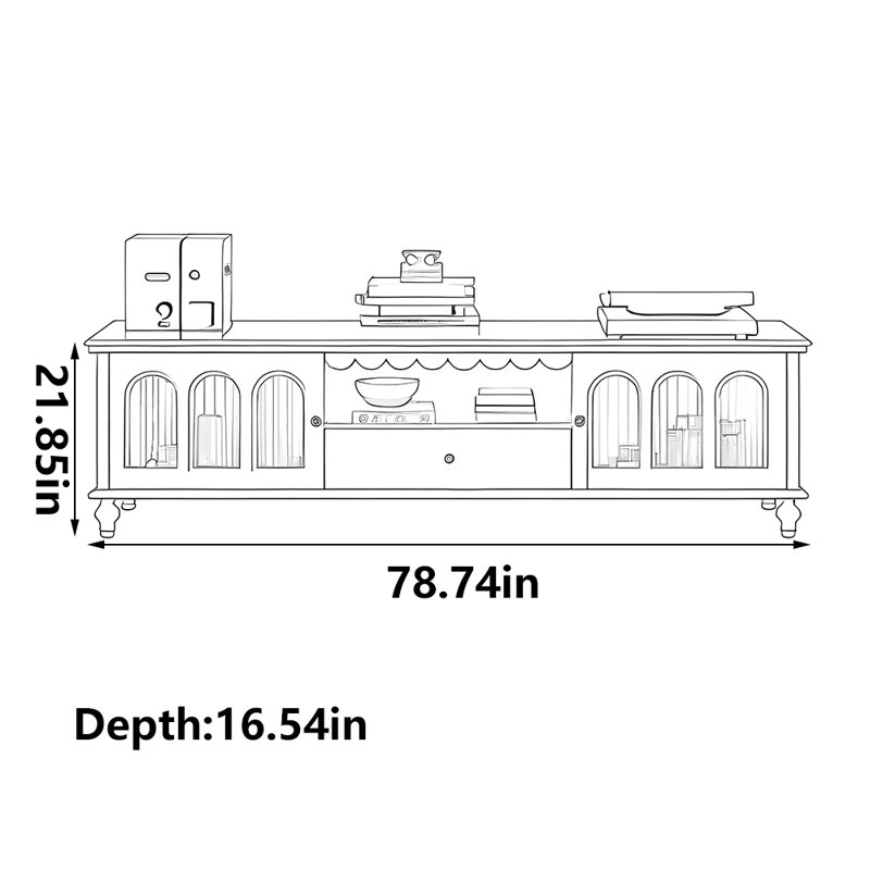 Meuble télé tendance, 78.74"