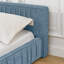 Structure de lit grand avec tissu en chenille plissé-2054560059