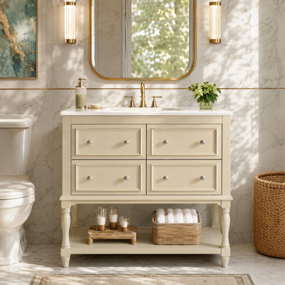 Meuble-lavabo 36 po avec lavabo en céramique