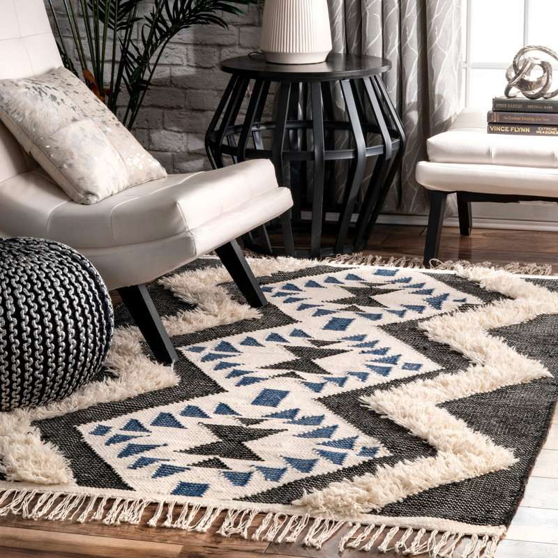 Bedfo Wool Southwestern Indoor Rug, Rectangle 5' x 8'