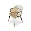 Chaise d'appoint noire et blanche à dossier solide (ensemble de 2)