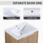 Meuble-lavabo mural 36 po avec lavabo et armoire latérale 36 po