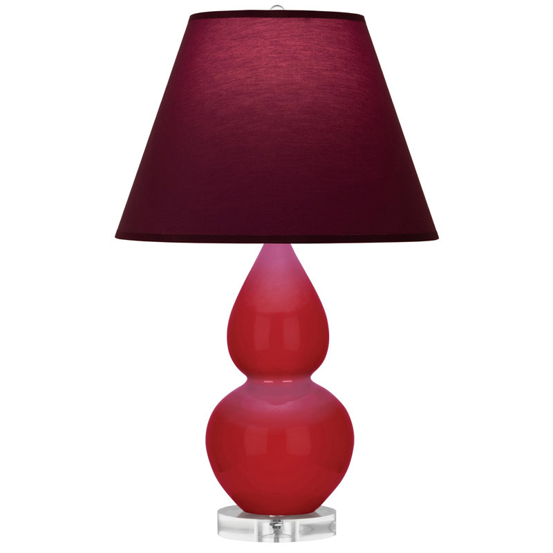 Petite lampe d'appoint à double gourde, Prune / lavande, Rouge rubis