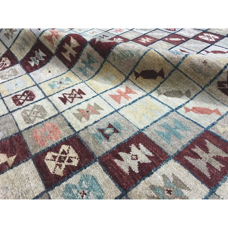 Tapis rouge noué à la main de haute qualité