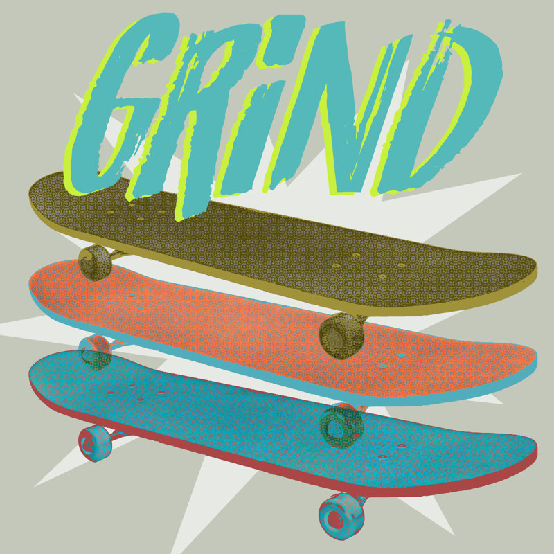 SK8R I 1 Piece Wrapped Canvas Wall Art, 91cm H x 91cm W