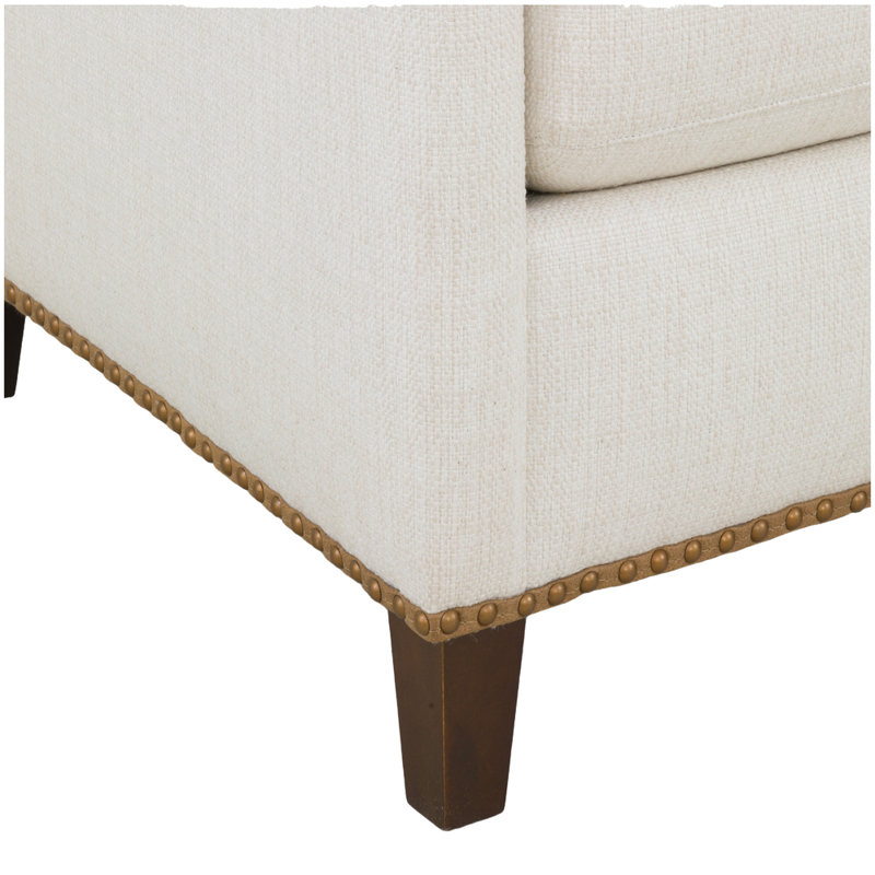 Fauteuil lounge en cuir Oberon, Noyer, Petit - laiton, 1130 Poterie