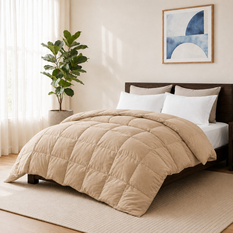  Insertion de couette en duvet synthétique toutes saisons Luxury, Édredon en duvet de taille grand lit, Racine de gingembre