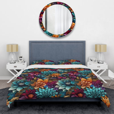 Ensemble de housse de couette Dahlia Mandalas
