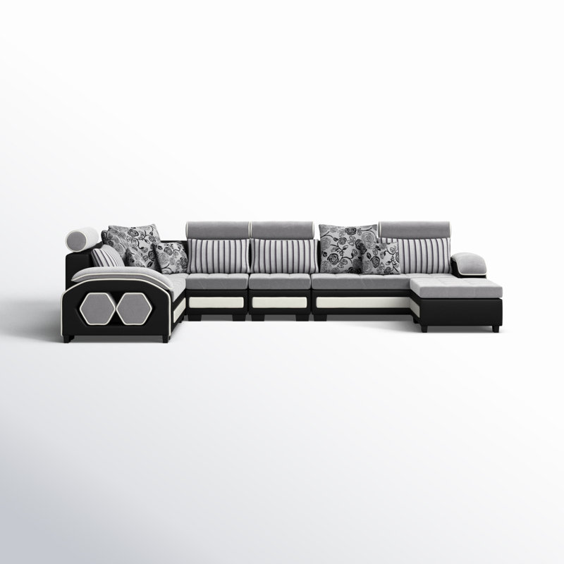 Canapé modulaire réversible avec repose-pieds Bandler