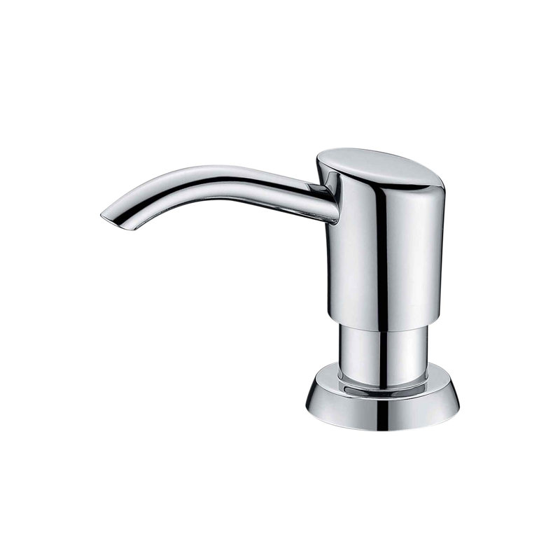 Built in Sink Soap Dispenser or Lotion Dispenser for Kitchen Sink Pump Head with 13 Ounce Soap Bottle, Chrome