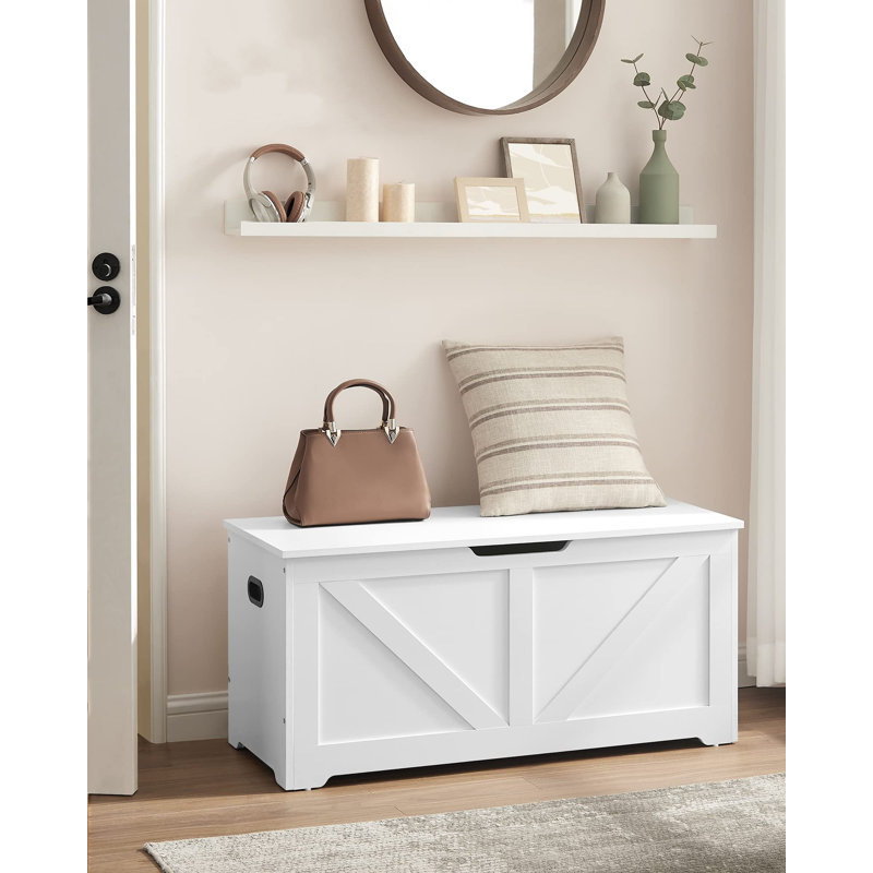 Deziree Storage Bench, 46cm H x 100cm W x 40cm D, Matte White