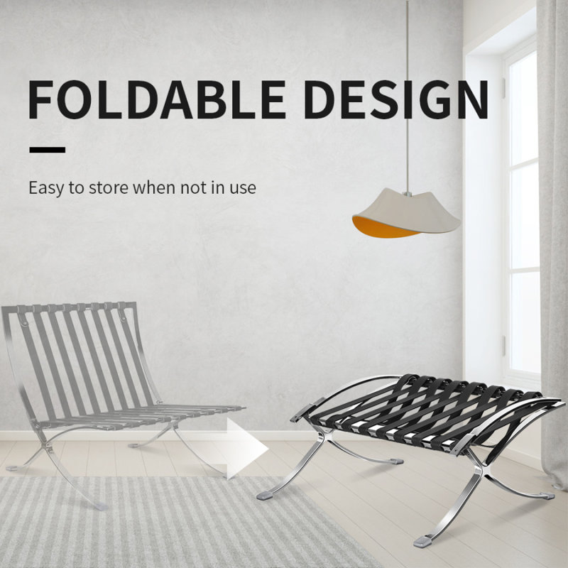 Méridienne pliable avec repose-pieds Modern Sofa, Brun