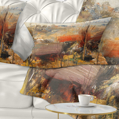 Coussin décoratif de peinture paysager
