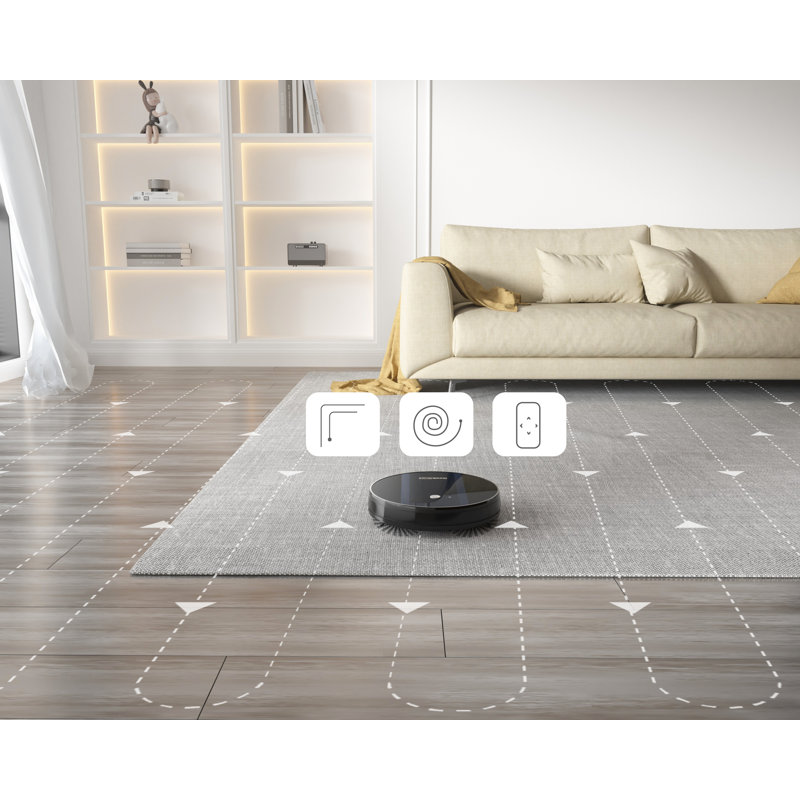 Geek Smart Robot Aspirateur G6, ultra-mince, aspiration forte 1800 Pa, auto-charge automatique, connectivité Wi-Fi, contrôle de l'application, nettoyage personnalisé, autonomie de 100 minutes