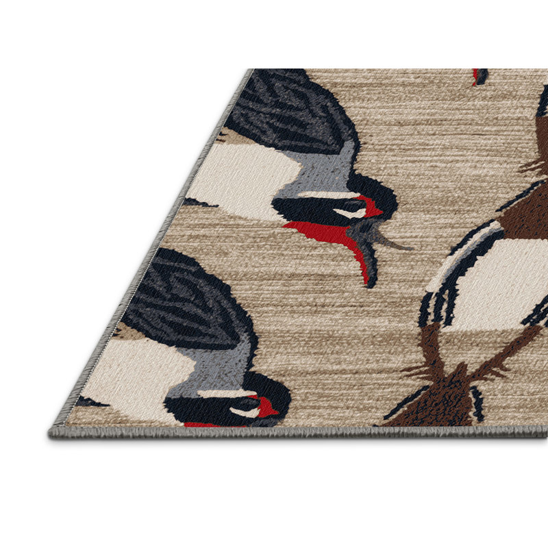  Tapis lavable commun Waxbill Birds, Rond 8 pi