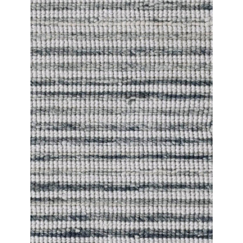 Rava Hand Loomed Striped Area Rug in Gray/Ivory, Rectangle 10' x 14'