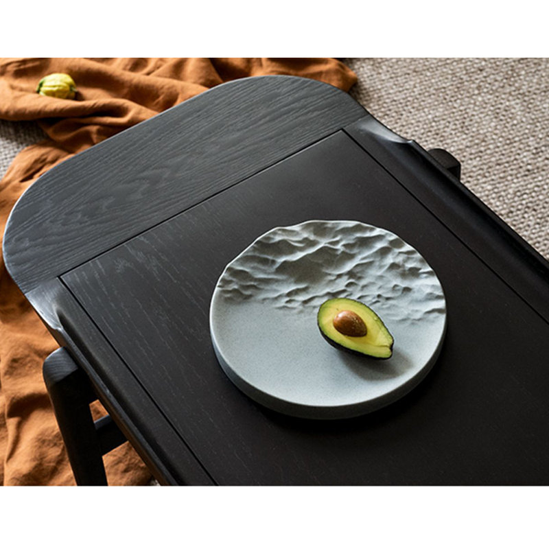 Table basse ovale minimaliste moderne, Noir, noir, noir, noir