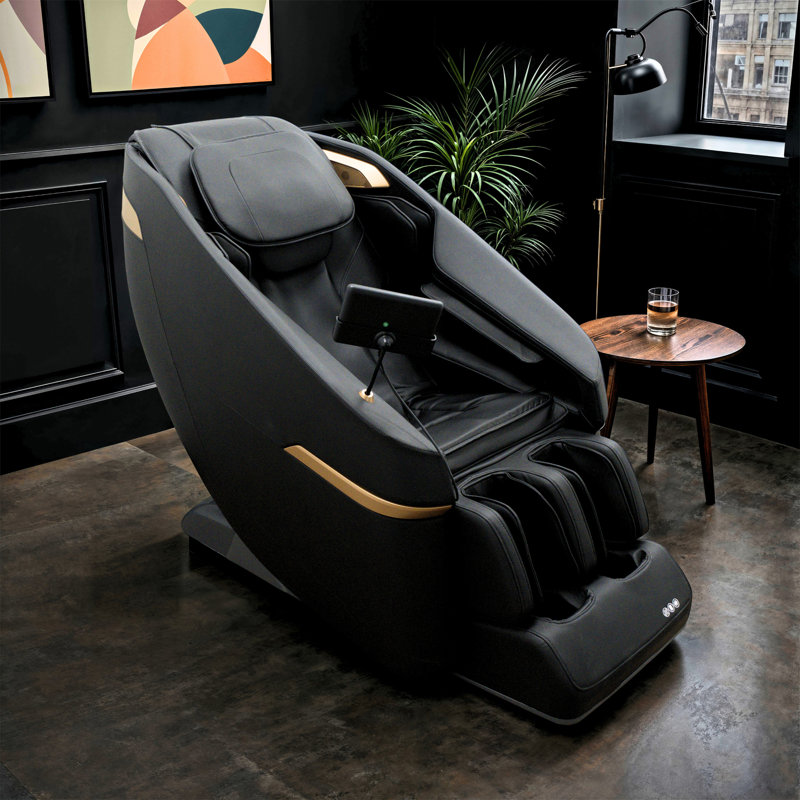 Global Home Black Massage Chair With A Tablet Controller