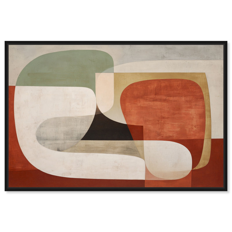 «Rust Forms I», impression sur toile encadrée par Art Remedy, cadre blond, 15 x 10, H 11 po x l 16 po, Cadre de toile blond