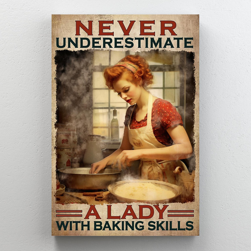 " A Lady With Baking Skills ", 36" H x 24" W x 1.25" D