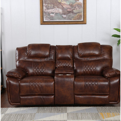 Levant 78'' Faux Leather Power Reclining Loveseat