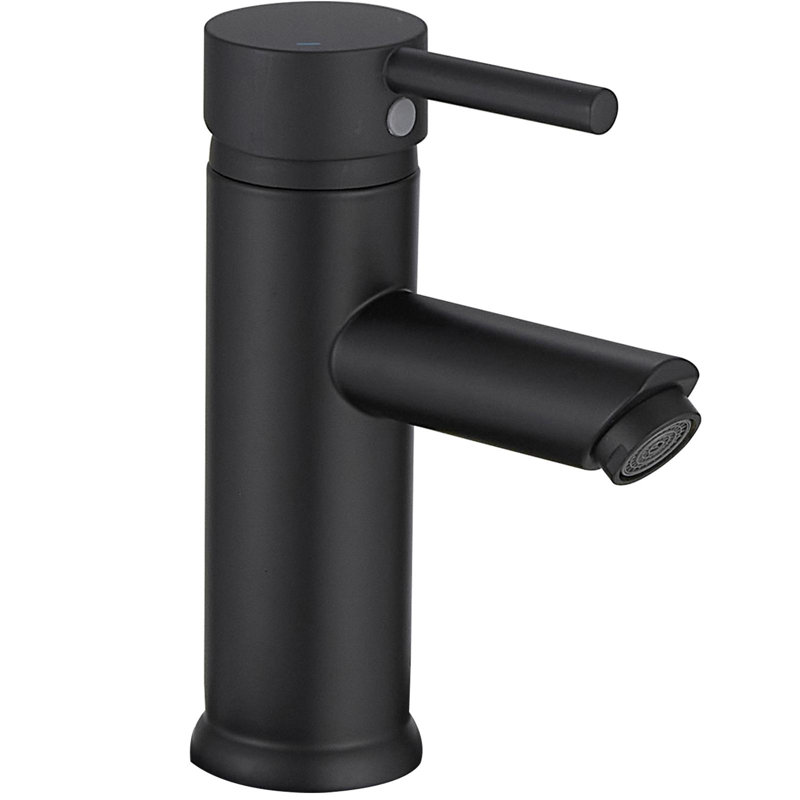 Robinet pour salle de bain à un trou et poignée simple
