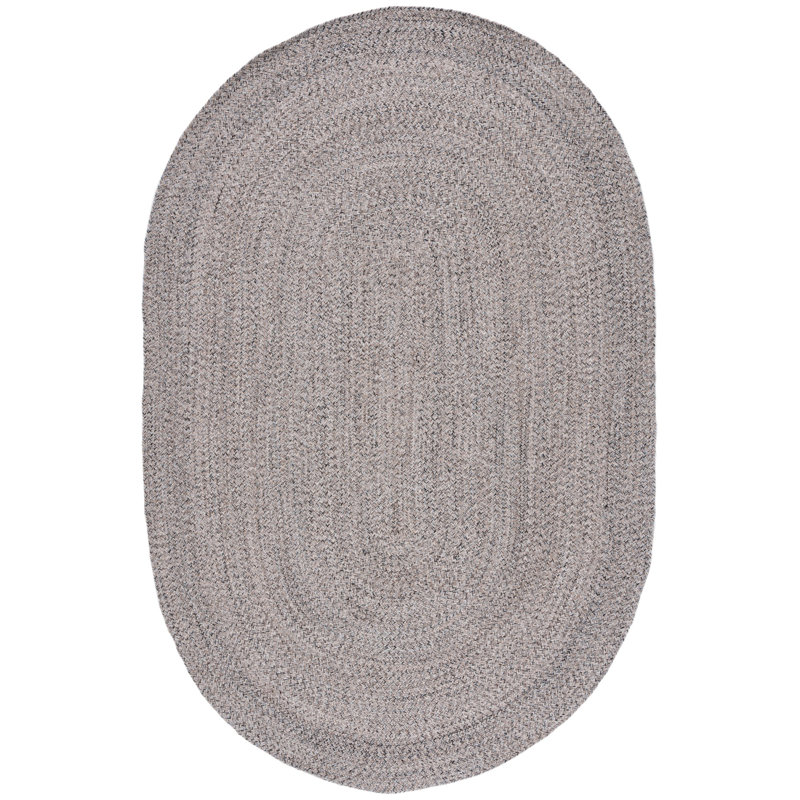 Paulina Hand Woven Cotton Solid Color Rug, Oval 6' x 9'
