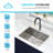 KBFmore Double Bowl Tight Radius Stainless Steel Kitchen Sink Only-89710345-89710343