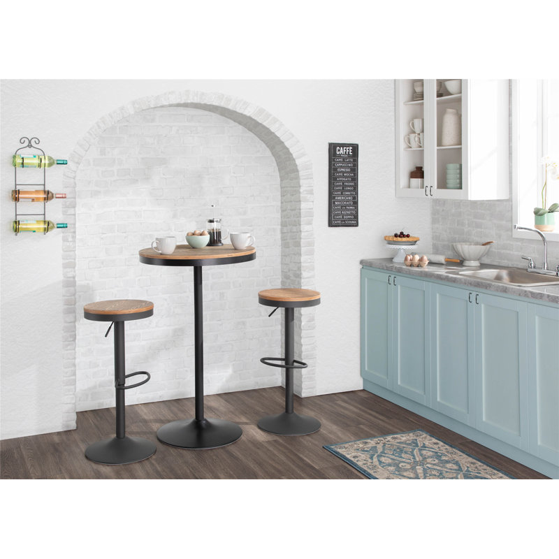 Tabouret de bar réglable 2 pièces 360 degrés et pivotant à 360 degrés, Gris