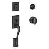 Addison Handleset with Double Cylinder Deadbolt and Siena Door and Rosette