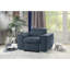 Chaise avec repose-pieds coulissant en microfibre