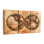 " Rustic Hemispheres Map " Print