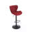 Set Of 2 Bar Stools With Powder Footrest And Base Swivel Height Adjustable Mechanical Lifting Velvet + Powder Leg Simple Bar Stool-Red Only Chairs, Not Including Tables