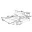 Grand lit plateforme tapissier en bois avec tiroirs de rangement, lit gigogne et lumières-1055237210