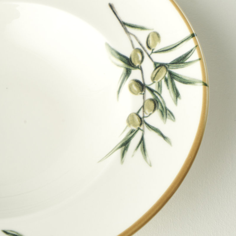 Bol à pâtes en porcelaine olive
