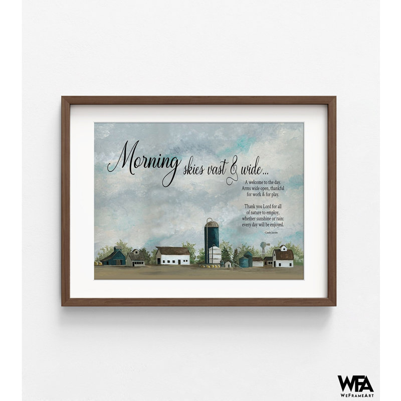 Morning Skies By Cindy Jacobs, Thanks God Print, Grateful Poster Decor, Catholic Rustic Rural Decor, Rural Scenary Bathroom Decor