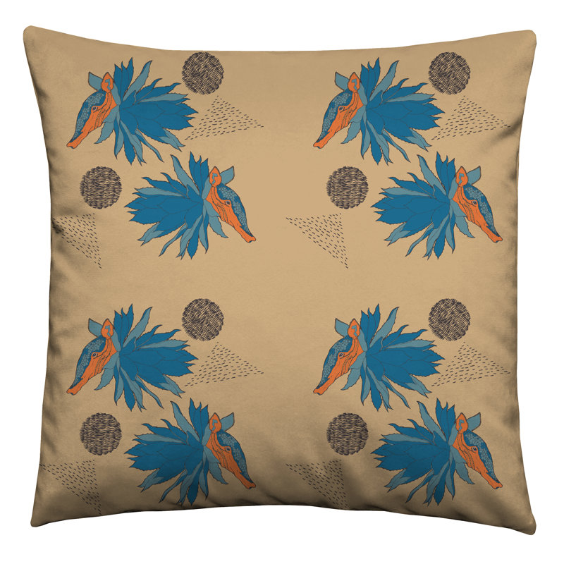 Wisconsin Floral Square Cushion