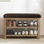 Banc de rangement rembourré pour chaussures en similicuir Hahnville-540808327-563548477