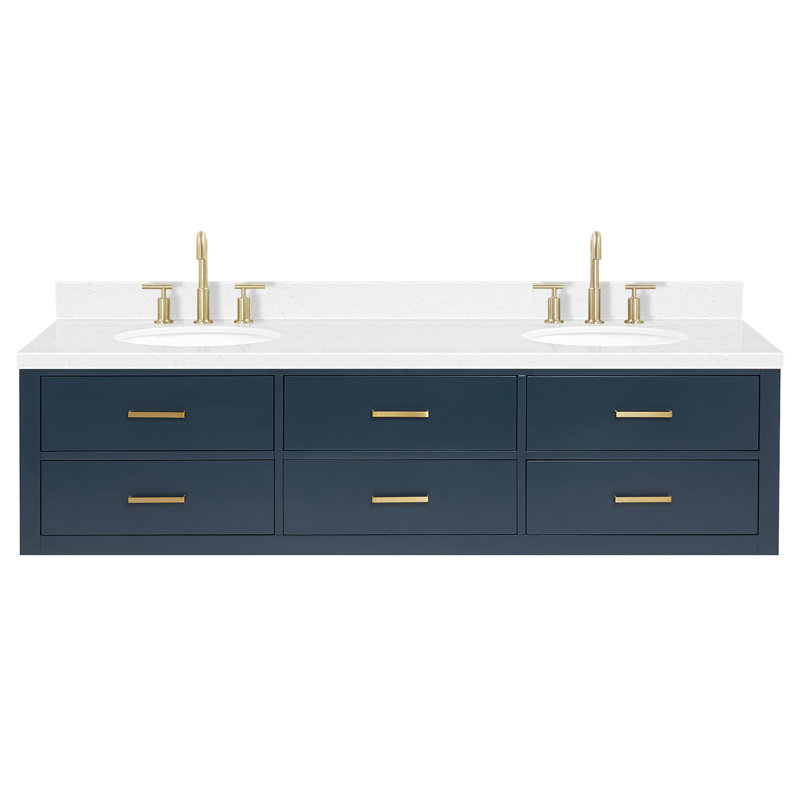 Macmullin 72.25'' W Double Vanity, Midnight Blue, 60"