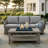 Martha Stewart Lily Pond All-Weather Patio Coffee Table With Lower Storage Shelf