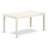 7 Piece Dinette Set Consist of a Rectangle Dining Room Table and 6 Doeskin Linen Fabric Upholstered Parson Chairs, Linen White-582036838-582036836-582036834