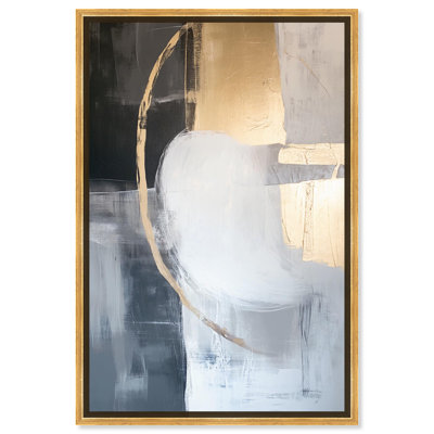 Golden Eclipse Canvas Gemstone Abstract Art by Art Remedy