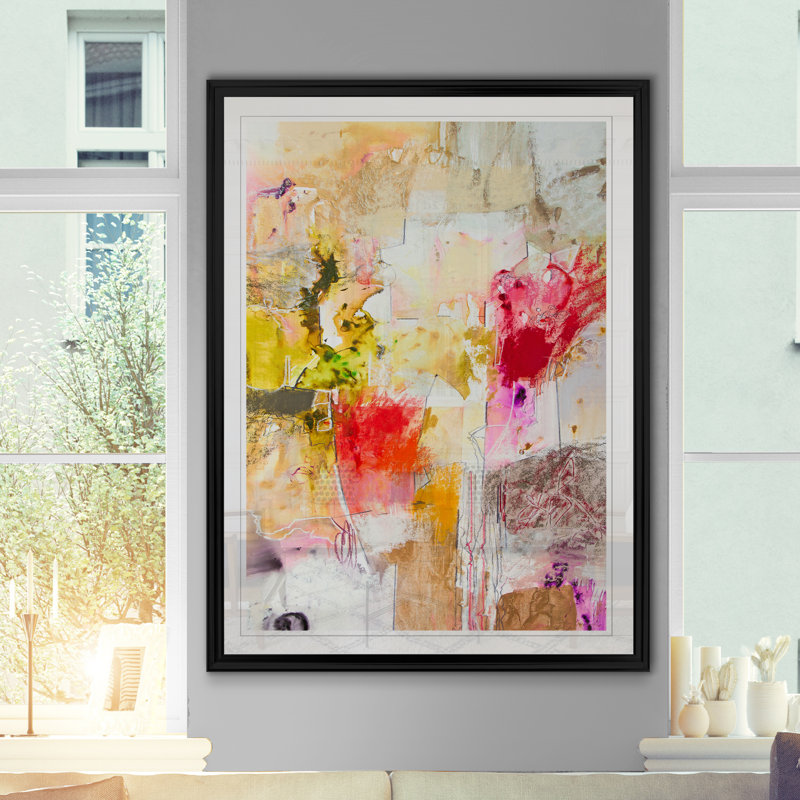 Vertical Reds I - Wrapped Canvas Print, 18.5" H x 24.5" W x 1.5" D, Black