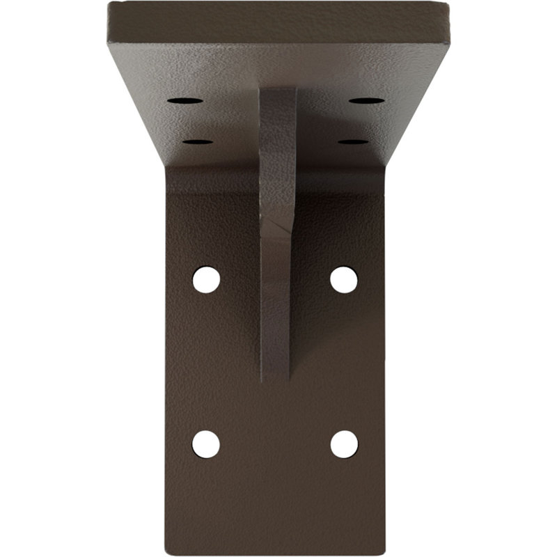 2"W x 6"D x 3 3/4"H Embrey Steel Bracket, Hammered Brown, 3.75" H x 2" W x 6" D, Hammered Brown