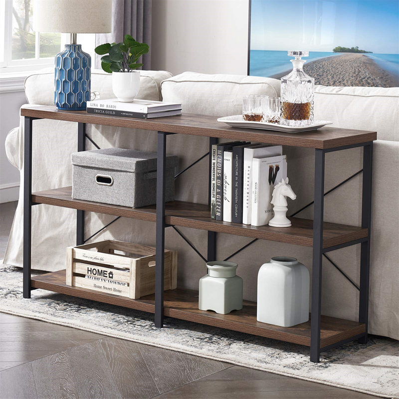 Keedyn Console Table, 30" H x 55.1" W x 13.3"  D, Brown
