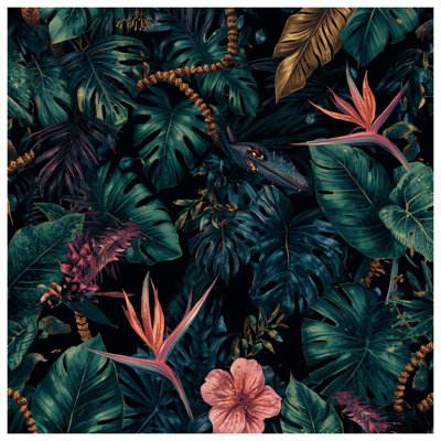 Tropical Jungle Leaves Comforter
